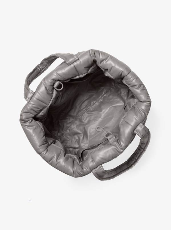 Damske Prenosná Taška Michael Kors Stirling Large Studded Quilted Recycled Polyester Siva - Kabelky Michael Kors Nejlevnejsi | UZLTE-9625